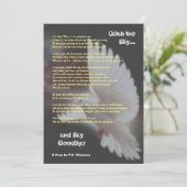 Vang de hemel en zeg Vaarwel sympathiekaart Feestdagenkaart (Staand voorkant)