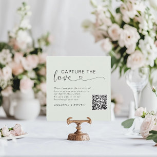 Vang de liefde! Aangepaste QR-code bruiloft Informatiekaartje