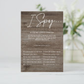 Vang de Liefde Foto I Spy Huwelijk Spel Menu (Staand voorkant)