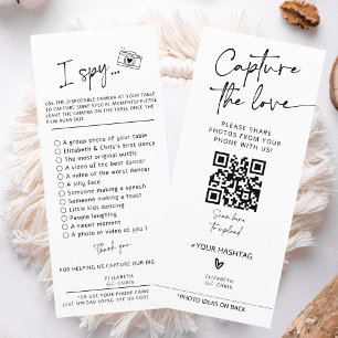 Vang de Liefde Foto I Spy Huwelijksspel zoektocht Menu