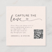 Vang de liefde! Foto, QR-code, bruiloft Informatiekaartje (Voorkant)
