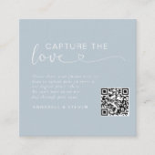 Vang de liefde! Foto, QR-code, bruiloft Informatiekaartje (Voorkant)