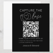 Vang De Liefde Qr Code Zwart Chic Modern Trouwen (Voorkant / Achterkant)