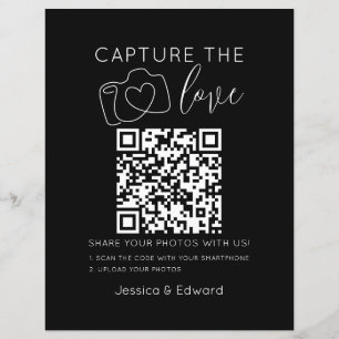 Vang De Liefde Qr Code Zwart Chic Modern Trouwen