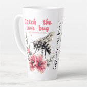 Vang de Love Bug Valentijnsdag Latte Mok (Linkerhoek)
