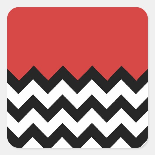 Vang de ogen met het zwarte rode, rode tomatenzwar vierkante sticker (Voorkant)