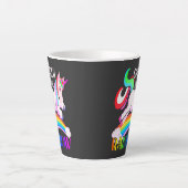 Vang de Regenboog - Eenhoorn Design-15989 Latte Mok (Voorkant)