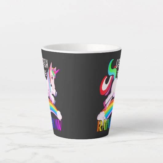Vang de Regenboog - Eenhoorn Design-15989 Latte Mok (Voorkant)