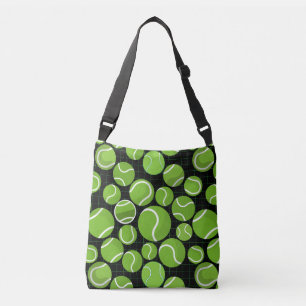 Vang de Tennisballen Patroon Zwart BG Crossbody Tas
