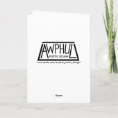 Vang de Vangst van de Groet van de Geest B&W Feestdagen Kaart (Achterkant)