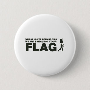 Vang de vlag op - Gamer, games, videogames Ronde Button 5,7 Cm