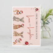 Vang de vreugde van Kerstmis met vrolijke kaart (Staand voorkant)