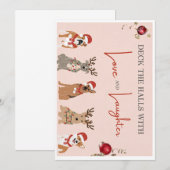 Vang de vreugde van Kerstmis met vrolijke kaart (Voorkant / Achterkant)