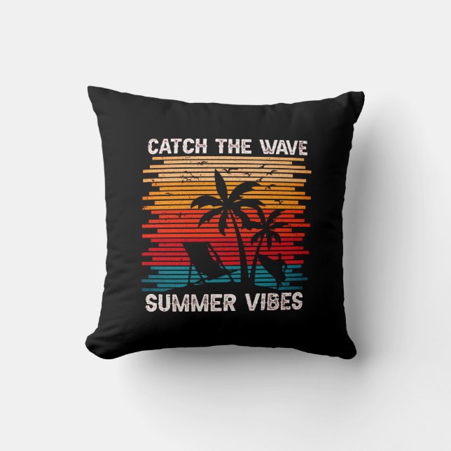 Vang de Wave Summer Vibes Kussen (Voorkant)