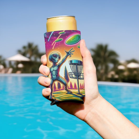 Vang de wind | Alien Disc Golf Seltzer Blikjeskoeler (Insitu Zwembad)