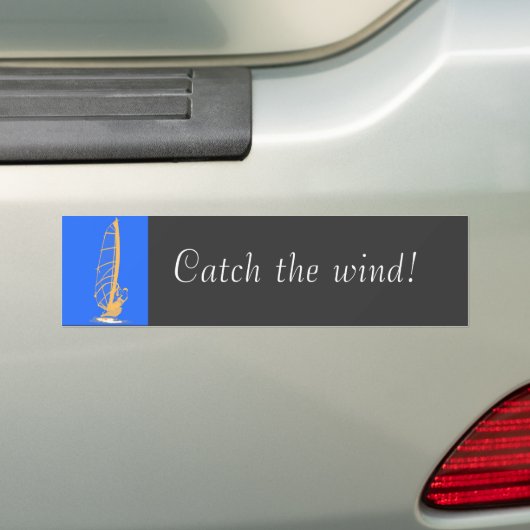 Vang de wind! bumpersticker (Op auto)