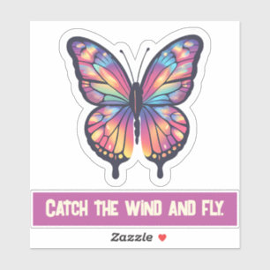 Vang de wind en vlieg. sticker