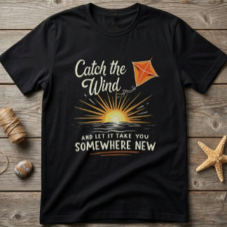 Vang de Wind - Zwevende Kite Inspirerend T-shirt
