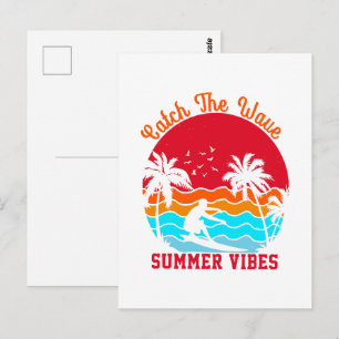 Vang de Zomer Golf Beweging Briefkaart