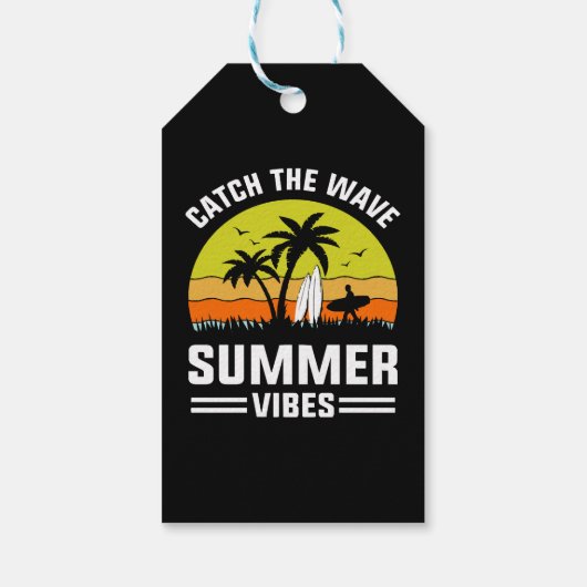 Vang de Zomer Golf Beweging Cadeaulabel (Achterkant)