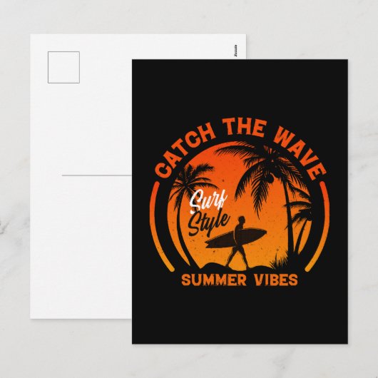 Vang de Zomer Golf Beweging Feestdagenkaart (Voorkant / Achterkant)