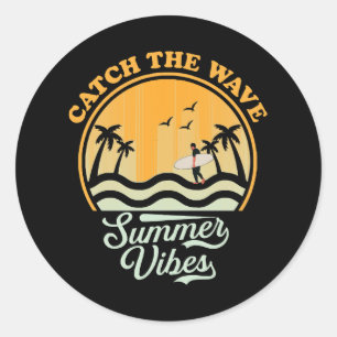 Vang de Zomer Golf Beweging Ronde Sticker