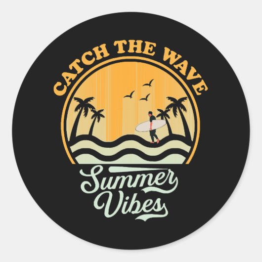 Vang de Zomer Golf Beweging Ronde Sticker (Voorkant)