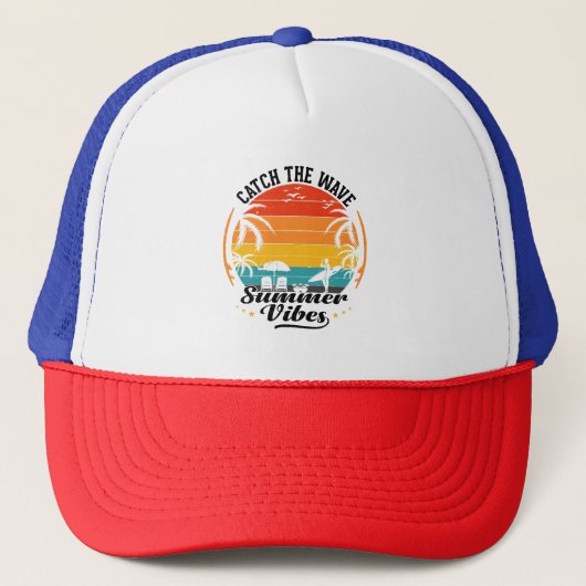 Vang de Zomer Golfbeweging Trucker Pet (Voorkant)
