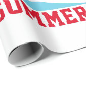 Vang de Zomer Golfslag op Cadeaupapier (Rol Hoek)