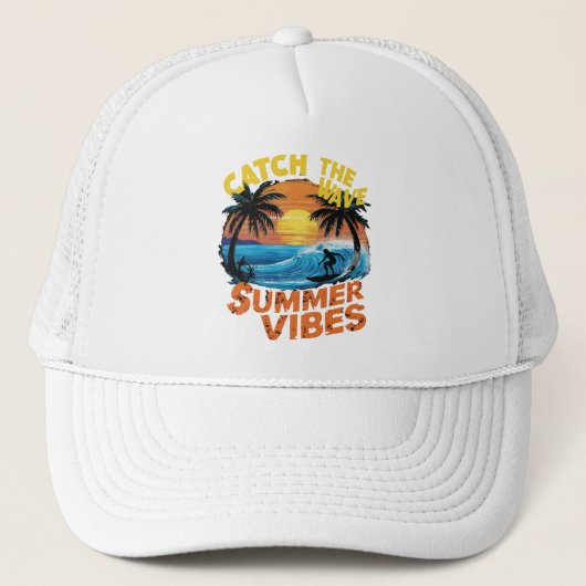 vang de zomer golven trucker pet (Voorkant)