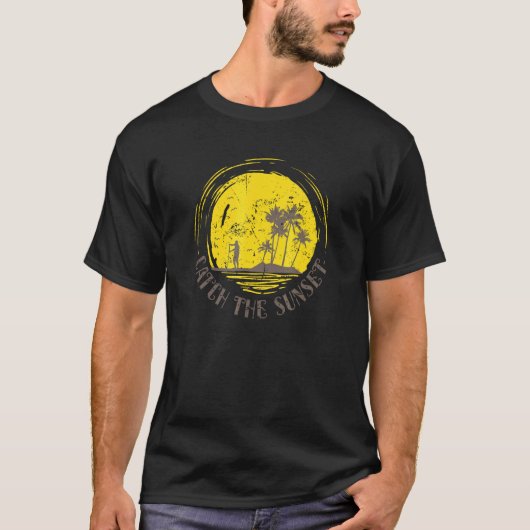 Vang de Zonsondergang SUP Stand up Paddle T-shirt (Voorkant)