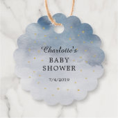 Vang een Baby shower van sterbunny Elephant Bedankjes Labels (Achterkant)