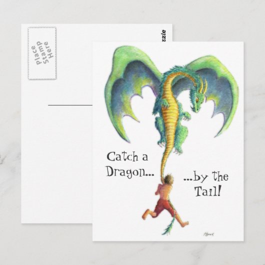 Vang een briefkaart van de Draak (Voorkant / Achterkant)