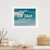 Vang een Citaat van de Golf op Oceaan Poster (Keuken)