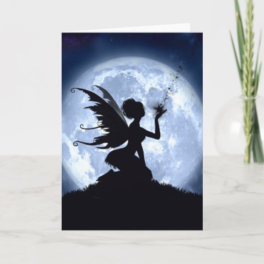 Vang een Dalend Wenskaart van de Ster Kaart (Voorkant)