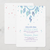 Vang een droom blauwe uitnodiging (Voorkant / Achterkant)