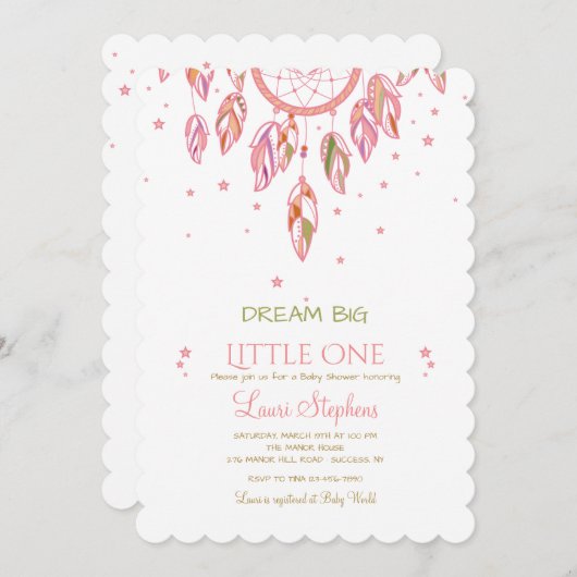 Vang een droom uitnodiging (Voorkant / Achterkant)