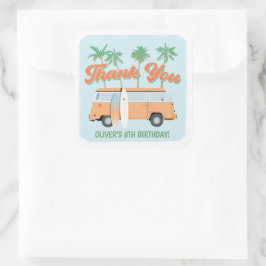 Vang een Golf Surf op Birthday Dank je wel Vierkante Sticker