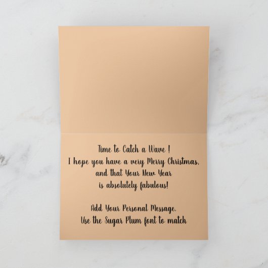 Vang een kerstgolf feestdagen kaart (Binnen)