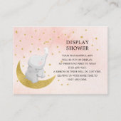 Vang een Star Bunny Elephant Gift Display Douche Informatiekaartje (Voorkant)