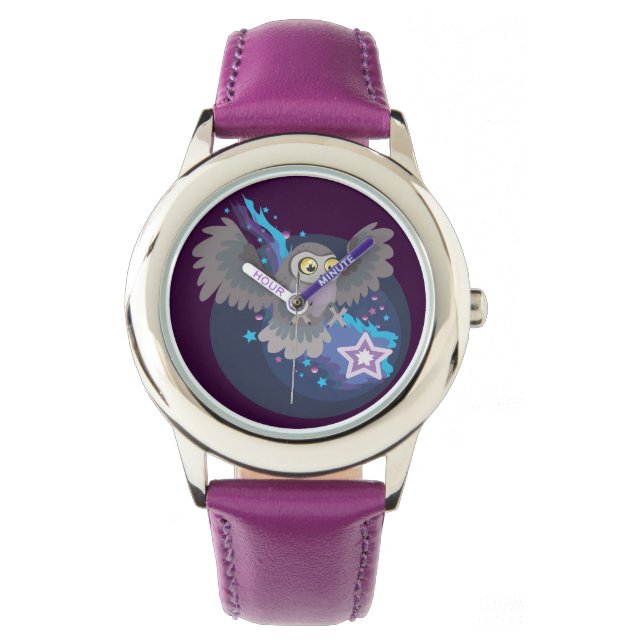 Vang een Star Uil ~ polshorloge Horloge (Voorkant)