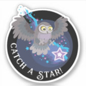 Vang een Ster Owl Sticker (Voorkant)