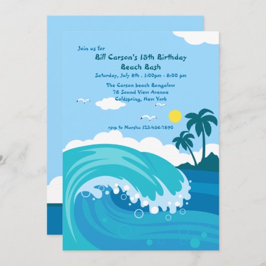 Vang een Uitnodiging van de Golf (Voorkant / Achterkant)