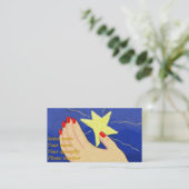 Vang een Vallende Star Nail Tech Visitekaartje Afsprakenkaartje (Staand voorkant)