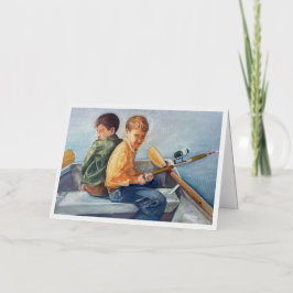 Vang een vis Wenskaart Folie Wenskaart