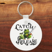 Vang En Laat Los Visserij Kikker Patch Sleutelhanger (Voorkant)