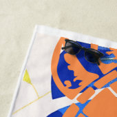 Vang golven. Schildpadden Strandlaken (In situ)