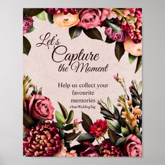 Vang het Moment Trouwtekst Poster (Voorkant)