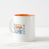 Vang het Poster van de Golf Tweekleurige Koffiemok (Voorkant links)