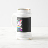 Vang het Regenboog Eenhoorn Ontwerp Bierpul (Voorkant links)